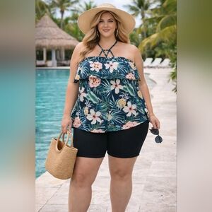 Tropical Floral Swim Set- Please See‎ Addtional Photos 3x